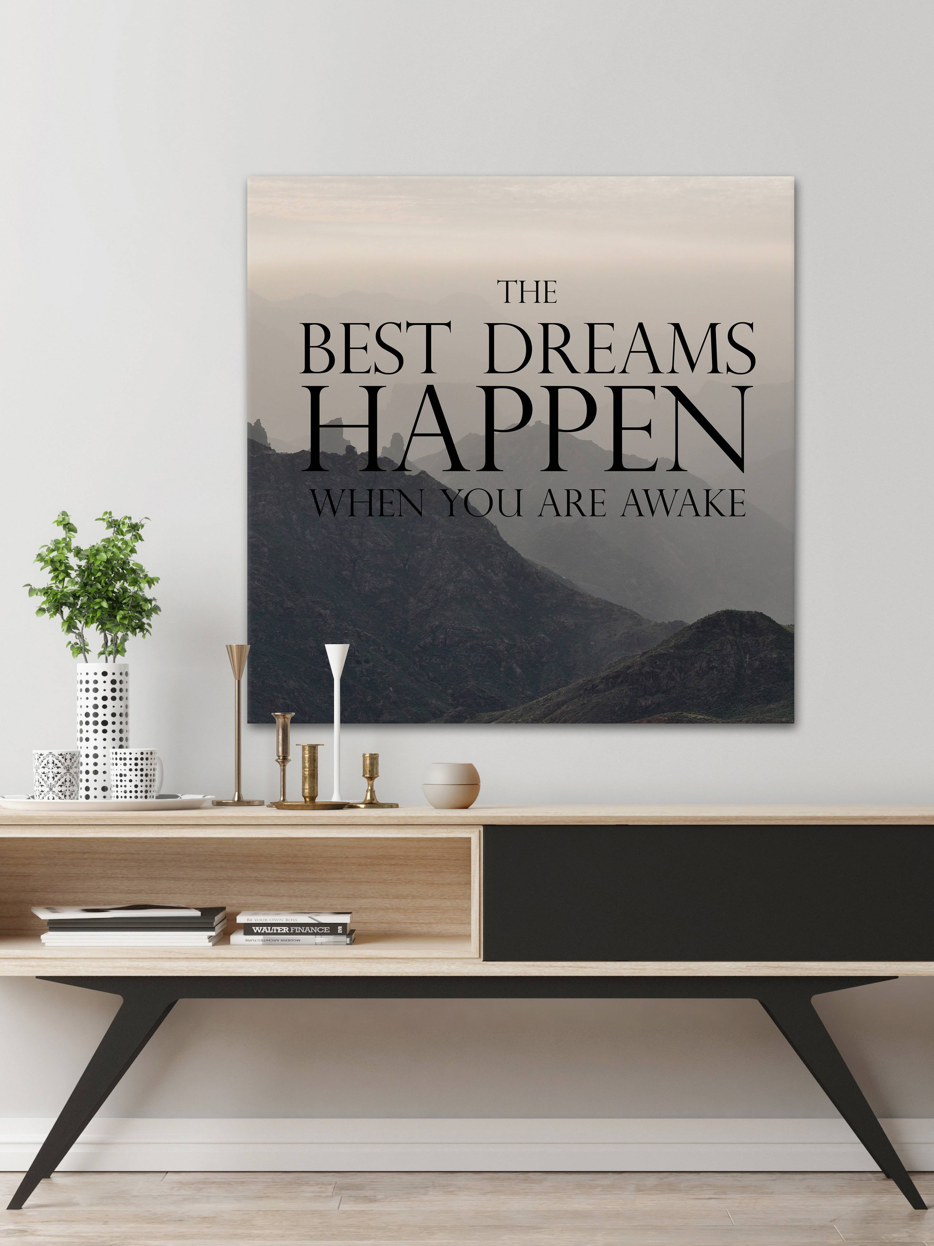 Marmont Hill Best Dreams Happen Canvas Wall Art