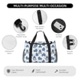 thumbnail image 4 of Xecao Cute Hippos Pattern ​Lightweight Crossbody Weekender Bag Mesh Side Pockets Padded Handles Sports Outdoor Gear Organizer, 4 of 7
