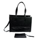 thumbnail image 2 of Bolso de mano para mujer, bandolera, de piel sintética, de gran capacidad, con bolsillo para ordenador Negro, 2 of 9
