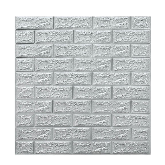 JoyMoreHome Simulation 3D Wall Panels, White Brick 3D Wallpaper Stick and Peel, Self Adhesive Waterproof Foam Faux Brick Paneling for Bedroom, Bathroom, Kitchen, Fireplace