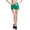 Green-L, variant on Womens Metallic Raves Booty Shorts Hot-Pants Dance Bottom Mid-Waist Womens Stage Dance Booty Shorts