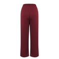 thumbnail image 4 of Clears Womens Knitted Stripe Jogger Trousers Lace-Up Elastic Waist Track Pants Athletic-Fit High Waisted Sweatpants Baggy Fit Pants Beach Gym Workout Running Casual Sports Sweatpant, 4 of 4