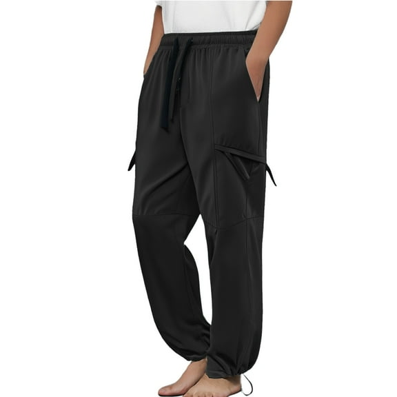Men's Cargo Pants - Comfortable Casual Fit, Lightweight Polyester, Spring/Summer/Fall, Sizes M-XXXXL (Waist 69-84cm)