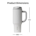 thumbnail image 5 of SURFVEN 40oz Double Wall Stainless Steel Insulated Tumbler with Handle and 2-in-1 Lid, White, 5 of 5
