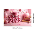 thumbnail image 3 of Graduation Party Decoration Class of 2025 Backdrop Celebration Supplies Banner Event Decorations Pink Balloons Photography Props Graduation Party Decor, 3 of 4