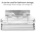 thumbnail image 4 of Punch-Free Shelf Easy to Install Storage Stand Multifunctional Bathroom Storage Rack Hangable Wall-Mounted Drain Holder Elegant, 4 of 9