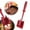 Red, variant on Handheld Meat Chopper for Beef, Heat Resistant Meat Masher for Meat, 5 Curved Blades Ground Beef Smasher, Meat Spatula Chopper, Non Stick Hamburger Chopper, Mix and Chop Kitchen Tool