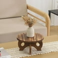 thumbnail image 6 of Farmhouse Wooden Display Stand for Indoor Tabletop Decorative Pedestal with Round Small Stool Design, 6 of 7