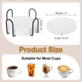 thumbnail image 2 of 8 Pack Silicone Coasters with Holder, 4 Inch Round Coaster for Drink, White, 2 of 6