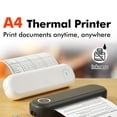 thumbnail image 2 of Portable A4 Thermal Printer Tattoo Inkless Printer Bluetooth for Learning Assistance Scrapbook Grey, 2 of 8
