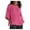 Hot Pink, variant on Pisexur Women's Summer Cotton Linen Shirts Ladies 3/4 Sleeve Crew Neck Casual Oversized T-Shirt Summer Trendy Side Split Plus Size Tops Pullover Blouse