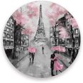 thumbnail image 2 of FREEAMG Eiffel Tower Coasters Absorbent Moisture Non-Slip Drink Coaster Vintage Art Valentine's Day Ceramic Stone with Cork Base Desktop - Protection, 4PCS, 2 of 6