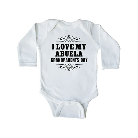 

Inktastic Grandparents Day I Love My Abuela Gift Baby Boy or Baby Girl Long Sleeve Bodysuit