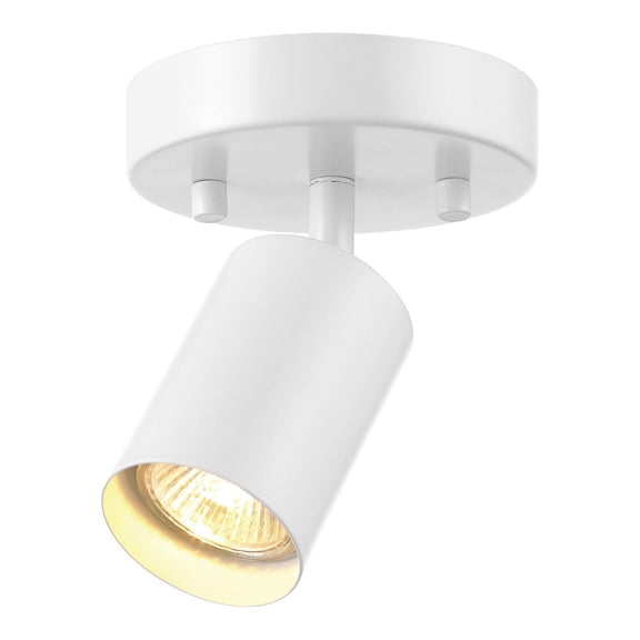 Pratt 1-Light Track Lighting Spotlight, Matte White