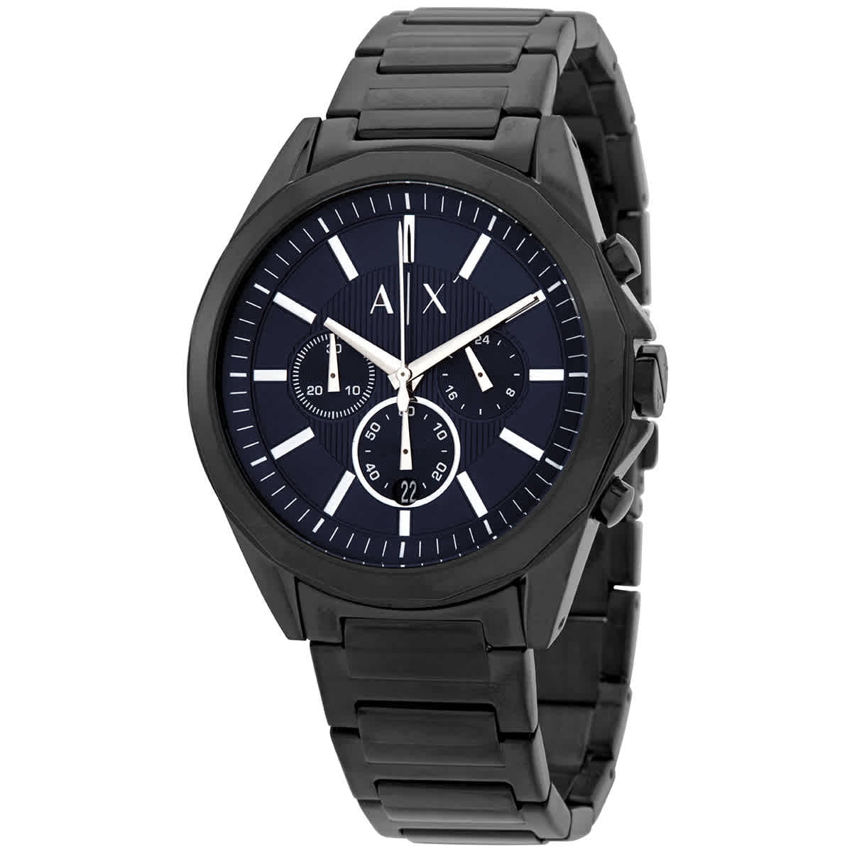 Armani Exchange - Armani Exchange Chronograph Quartz Blue Dial Men's ...