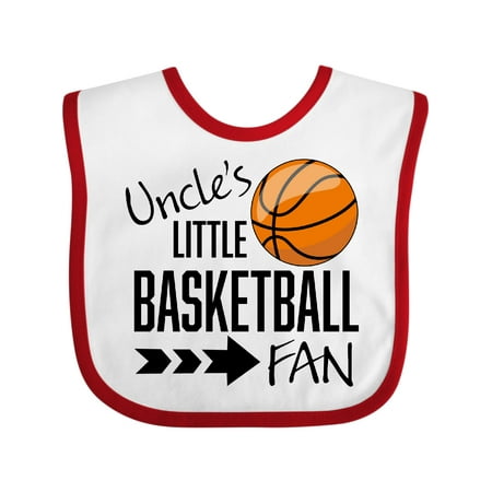 

Inktastic Uncle s Little Basketball Fan Gift Baby Boy or Baby Girl Bib
