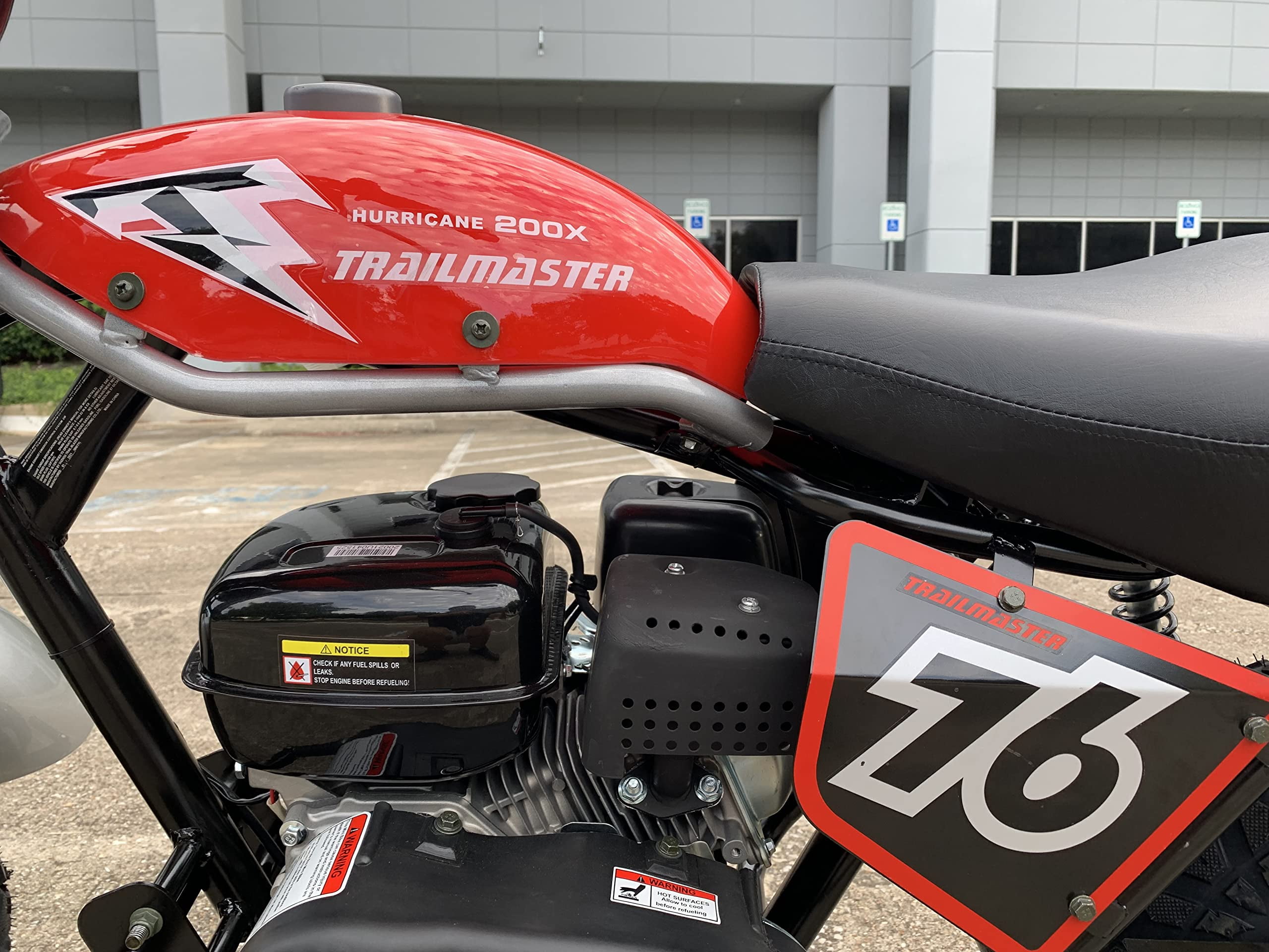 Trailmaster Mini Bike mb 200X Hurricane All New with Front and Rear Brakes, 196cc (Red)