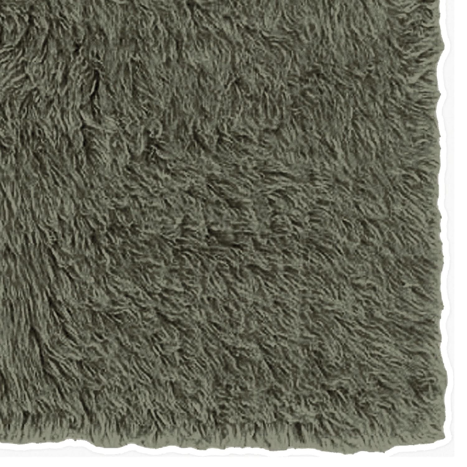 Tapis de couloir Nouveau Flokati 1400 gr de 2' 4" x 8' 6", Olive