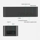 thumbnail image 3 of Reloj despertador digital con pantalla LED espejada altavoz Bluetooth 5.0 JM Audio, 3 of 4