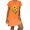 D-Orange, variant on ZQUUVOU Women's Dresses Loose Leisure Solid Color V Neck Short Sleeve Summer Dresses D-Orange