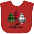 thumbnail image 3 of Inktastic Country Christmas Plaid Trees Boys or Girls Baby Bib, 3 of 4