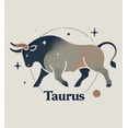thumbnail image 2 of Taurus Zodiac Sign Adult Sand Long Sleeve Hoodie-3XL, 2 of 6