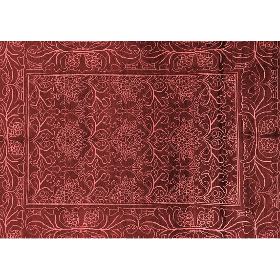 Ahgly Company Machine Washable Indoor Rectangle Persian Red Bohemian Area Rugs, 3' x 5'