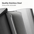 thumbnail image 6 of SolaceCove Dual Trash and Recycling Bins for Kitchen, 13+5 Gallon Stainless Steel Garbage and Recycle Bin Combo for Large Families, Dual Trash Can with Soft Close Lid, Removable Liner Buckets, Silver, 6 of 7