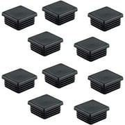 Square Tube Inserts Square Ribbed Plastic Insert Plugs End Caps 10pcs Lamellar Plug for Square and Rectangular Pipe 40 * 40mm Chair Feet Inserts Excellent for use with Chairs & Furniture