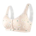 thumbnail image 1 of Gibobby Brasier Mujer Push Up Ropa interior informal con estampado Sexy para mujer, ropa interior con hebilla frontal sin aros, chaleco de encaje(Beige,44), 1 of 4