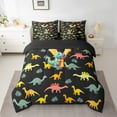 thumbnail image 2 of Manfei Monogrammed Y Twin Bedding Sets 7pcs,Zoo Animal Dinosaur Bedding Comforter Set 7pcs,Black Yellow Sheet Sets,Microfiber Room Decorative Reversible, 2 of 7