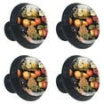 thumbnail image 2 of 4 Pcs Fruit Knobs for Kitchen Cabinet Cupboard Dresser Bookcase Drawer Pulls Handles Round Home Decor, 2 of 8