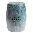 thumbnail image 1 of Safavieh ACS4571A Gilroy Ceramic Decorative Garden Stool, Blue Marble, 1 of 2