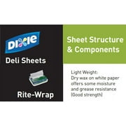 Dixie Rite-Wrap Dry Wax Deli Paper, RW156, 6,000 Sheets per Case