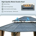 thumbnail image 4 of Hommow 12 x 14 FT Double Roof Hardtop Gazebo, Aluminum Patio Gazebo with Curtains & Netting for Backyard, Lawn and Garden, 4 of 8