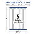 thumbnail image 6 of Avery Matte Clear Rectangle Labels, 9-3/4" x 1-1/4", 250 Total, 6 of 10