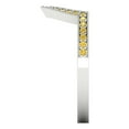 thumbnail image 4 of 0.25 ct Brilliant Round Cut Simulated Yellow Diamond 14k White Gold Stackable Band SZ 7, 4 of 6