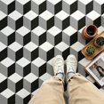 thumbnail image 2 of 10Pcs 3D Cube Optical Illusion Geometric Self-Adhesive Floor Tiles,12x12 In Cover 10 Sq.Ft,Self-Adhesive DIY Vinyl Flooring,Removable,Waterproof & Anti-Slip,for Bathroom,Kitchen,Walls,Bedroom,Stairs, 2 of 8