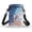 American Eagle Flag Decoration, variant on Uourmeti Lightweight Crossbody Bag for Hiking Daily Use, Polyester Casual Mini Money Bag Pouch, Pastel Floral Print