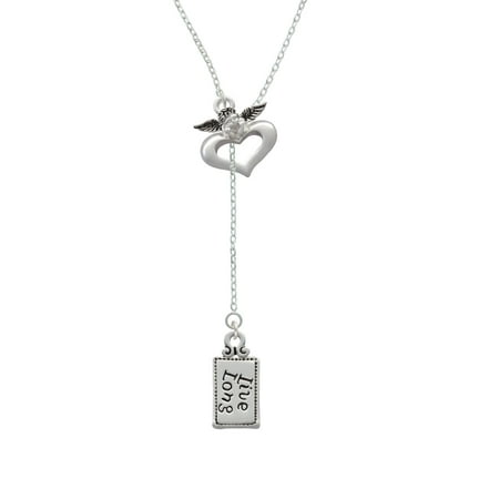 Long Lariat - Live Long - Guardian Angel Lariat Necklace