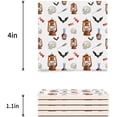 thumbnail image 3 of FMSHPON Happy Halloween Set of 8 Coaster for Drinks, Absorbent Ceramic Stone Coasters Cup Mat with Cork Base for Home Kitchen Room Coffee Table Bar Decor, 3 of 4