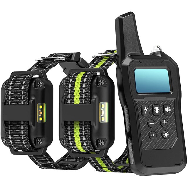 Collar de Adiestramiento para Perros Alcance de 2600 pies con Control Remoto 4 Modos Pitido FunniPets FP-85576CA