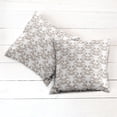 thumbnail image 6 of Ambesonne Damask Throw Pillow Cover 2 Pack, Rococo Flowers in Taupe, 18", Taupe White, 6 of 7