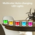 thumbnail image 4 of LFS Mini Bluetooth Speaker with Lights, Portable Wireless Speaker, Magnetic Small Speaker, 7 Color LED Light, TWS Pairing, Night Light Waterproof Speaker for Shower, Home, Christmas -White, 4 of 7