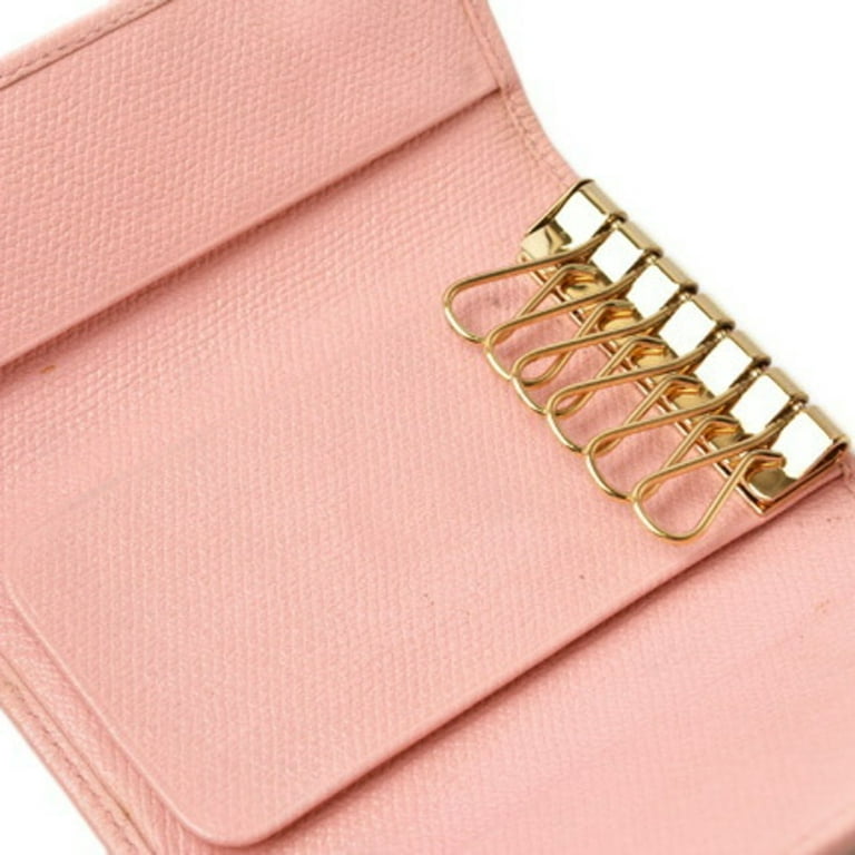 CHANEL, Accessories, Auth Chanel Vintage Pink Caviar 6 Ring Key Holder  Gold Hardware