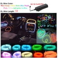 thumbnail image 4 of Apmemiss Clearance EL Neon Light Strip, DIY Flexible Neon EL Wire Sign Costume Light Kit for Christmas Party Festival Pub Clothing Bike Car Decoration, Glow-in-the-Dark Rope Novelty Lighting 5M, 4 of 7