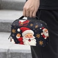 thumbnail image 2 of Santa Claus Waterproof Oxford Cloth Charger Pouch USB Organizer Power Cord Box Organizer Cord and Cable Organizer Storage Pouch, 5.9x9.44x3.14 in., 2 of 6