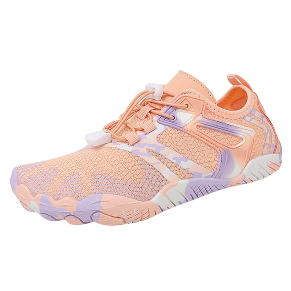 NOKIO Men's Water Shoes Breathable Wide Width Sport Shoes Comfortable Non-S𝗅ip Bar𝖾𝖿oot Shoes Summer Elastic La𝖼e Up Sneakers Lightweight Swim Athlet𝗂c Shoes for Hiking Diving Fishing