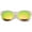 Pink-Gold / Green Mirror, variant on sunglassLA Unisex Double Nose Bridge Metal Trim Mirror Lens Round Cat Eye Sunglasses 55mm (Purple-Silver / Purple Mirror) - 55mm
