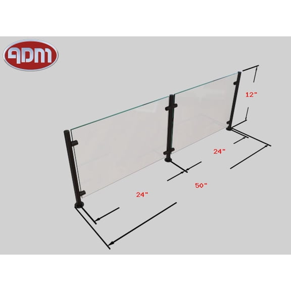 Sneeze Guard | ADM Sneezeguards | EP-5 | 2B-H12-F24 BLK